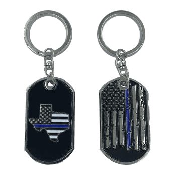 Thin Silver Line New York City Department of Corrections paracord Key Chain